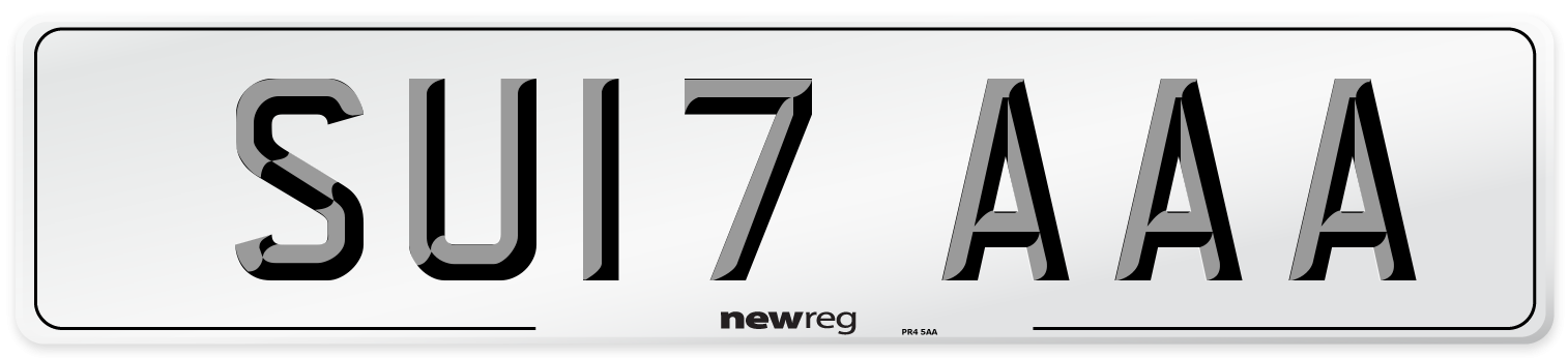 SU17 AAA Number Plate from New Reg